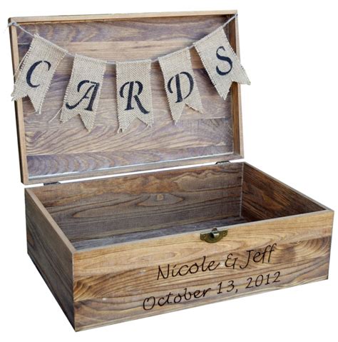 Home & Living Bathroom Personalized Wedding Card Box Custom Rustic