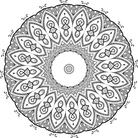 Premium Vector Mandala Coloring Outline