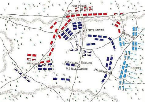 Waterloo Battle Map Napoleon Military History Map