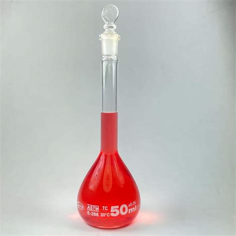 Glassco Class A Glass Volumetric Flask 50ml