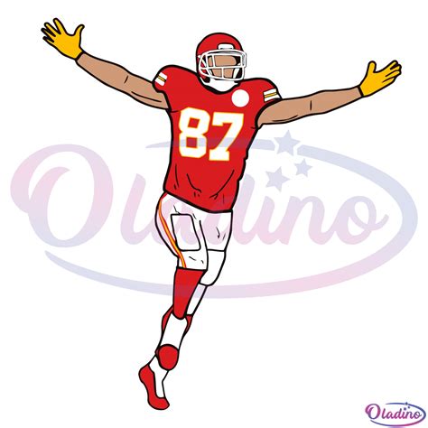 Travis Kelce Svg Kansas City Chiefs Svg Dxf Eps Png Cut Files Clipart