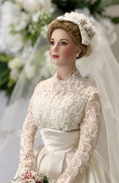 franklin mint princess grace vinyl portrait doll wedding bride pristine w coa online sale