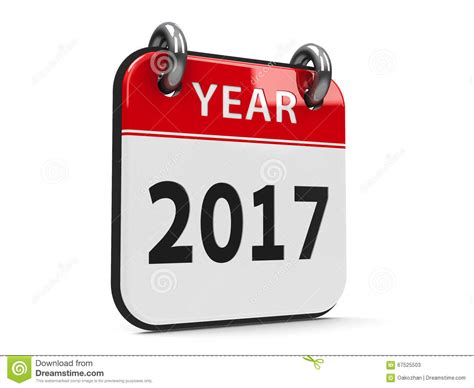 Icon Calendar 2017 Year Royalty Free Stock Photo