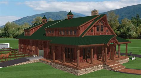 Design your home to look like a barn. Home Design: Great Option Barns With Living Quarters That ...