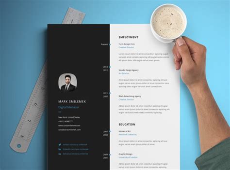 30 Free Creative Resume Templates For Adobe Indesign Decolore