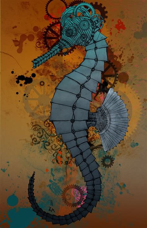 Steampunk Seahorse Large Art Prints Seahorse Art Art Prints