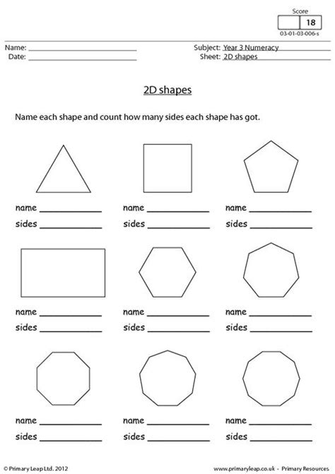 14 Geometric Shapes Worksheets 3rd Grade