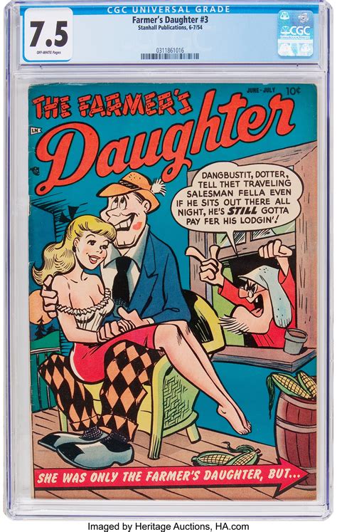 The Farmers Daughter 3 Stanhall Publications 1954 Cgc Vf 75 Lot 94041 Heritage Auctions