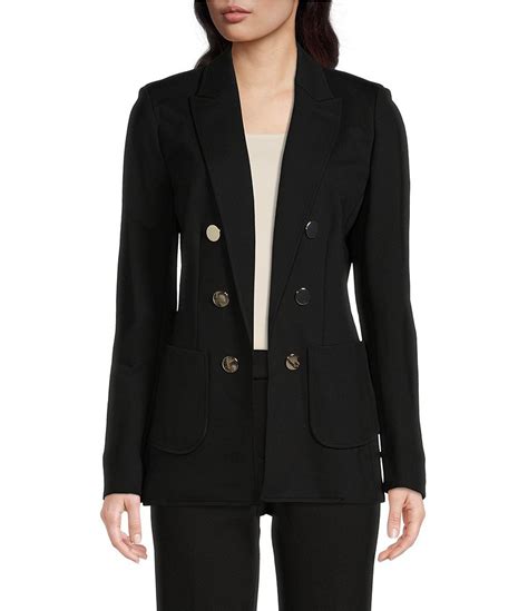 anne klein faux open front double breasted peak lapel collection compression blazer dillard s