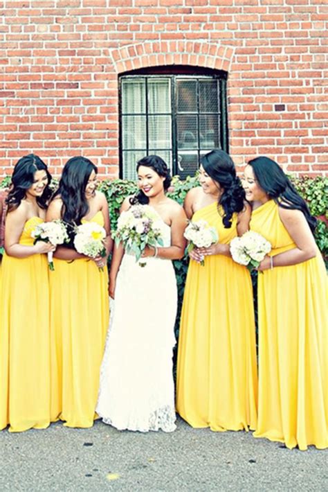 Yellow Bridesmaid Dresses 12 Ideas For Bright Celebration Yellow