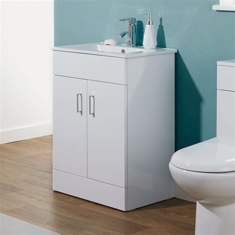 White Bathroom Vanity Units Turin 1300mm Gloss White Vanity Unit