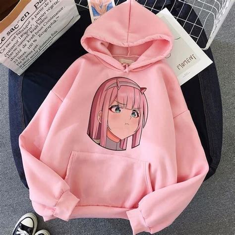 Loose Anime Zero Two Hoodie For Women In 2022 Anime Inspired Outfits