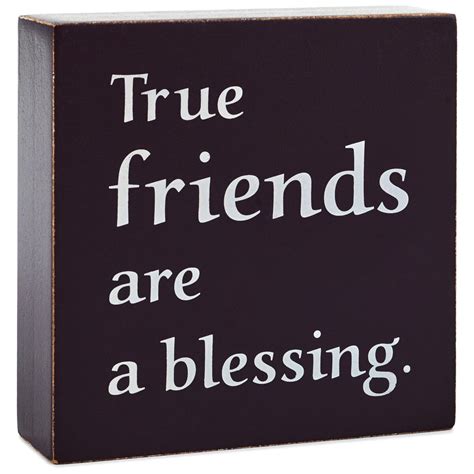 True Friends Are A Blessing Wood Quote Sign 375x375 Plaques