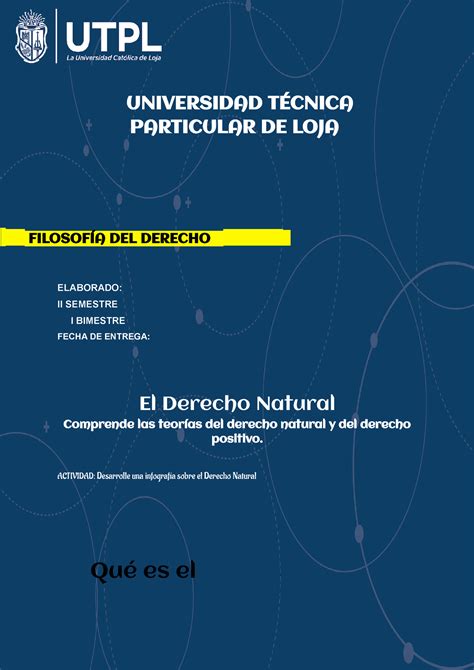 Infografia Derecho Natural Universidad TÉcnica Particular De Loja