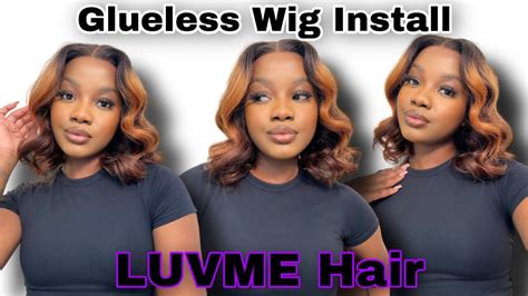 Glueless Wig Install Using Only One Product Ombr Brown Wig Ft