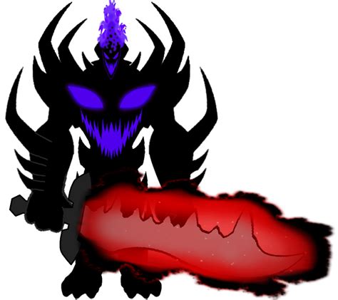 Mega Demongo With Sword Fills With Dark Red Aura By Venjix5 On Deviantart