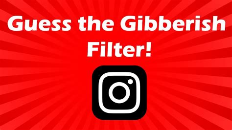 How To Get Guess The Gibberish Instagram Filter Youtube
