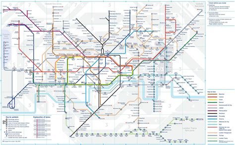 London Tube Map London Tube And Rail Map England