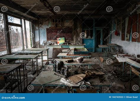 Abandoned Classroom In School Number 5 Of Pripyat Chernobyl Exclusion
