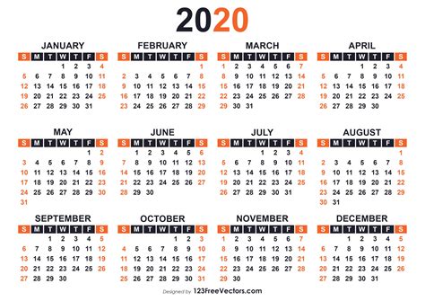 Take Free Printable Large Number Calendar 2020 Calendar Printables