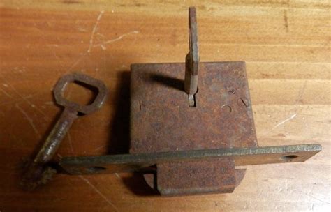 1 Antique Eagle Lock Co Roll Top Desk Lock With 2 Keys Etsy
