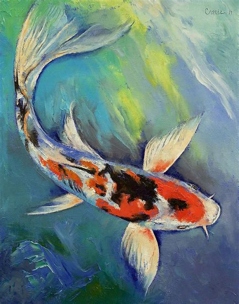 Koi Fish Acrylic Painting