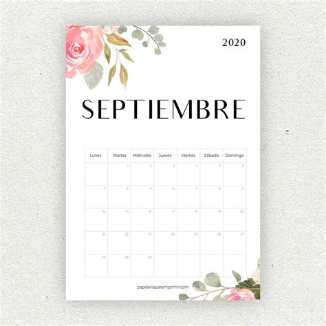 calendario septiembre imprimir calendario