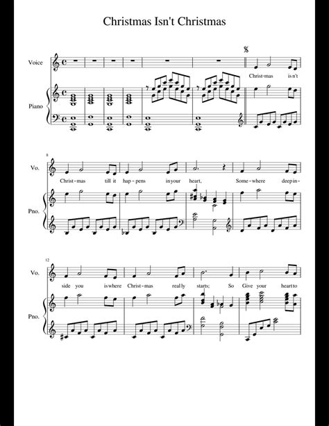 Christmas Isnt Christmas Sheet Music For Piano Voice Download Free In