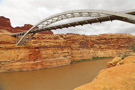 Arch Bridge Over Colorado River Stock Image Image Of Attraction
