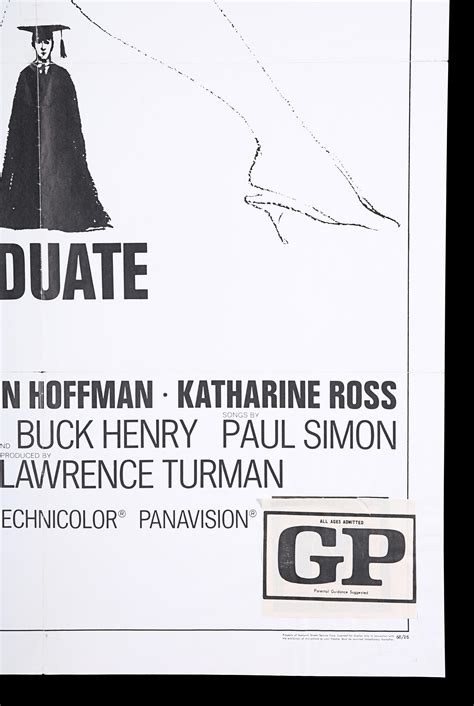 Lot 172 The Graduate 1968 Us One Sheet Poster Style B Pre Awards Embassy Releasing