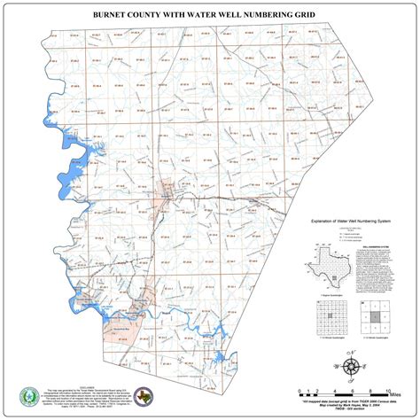 Map Burnetcountywithgrid The Central Texas Groundwater