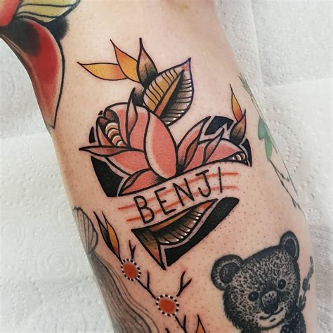 Follow Tattoowonderland On Pinterest For More Heart Rose And Name