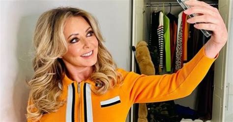 carol vorderman 61 shows off tiny waist and ageless curves as she teases new project xuenou