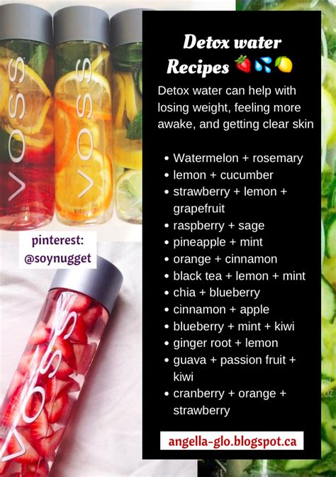 Detox Water Recipes For Clear Skin Angella Glo