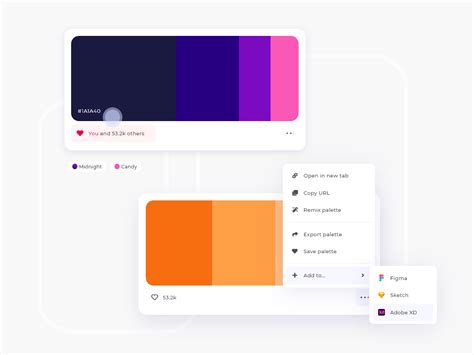 Color Palette Card Ui Design Uplabs