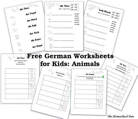 Free German Worksheets For Beginners Homeschool — Db