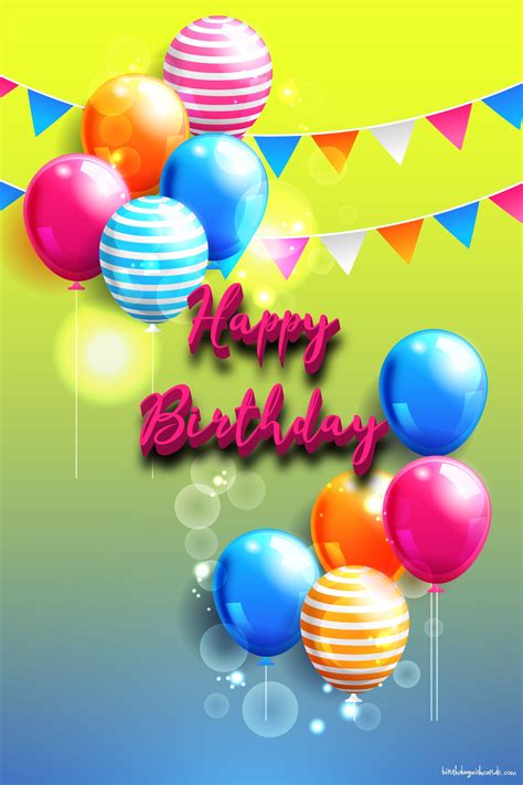 Beautiful Happy Birthday Balloons Image Birthday Wish Cards