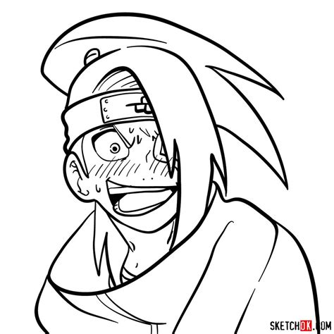 How To Draw Angry Deidara Naruto Anime Sketchok Easy Drawing Guides