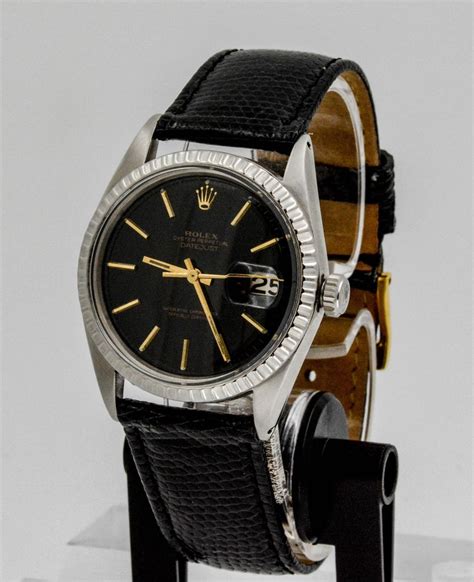 These include the two red reversing wheels. Rolex Oyster Perpetual Datejust Lizard Leather Watch at ...
