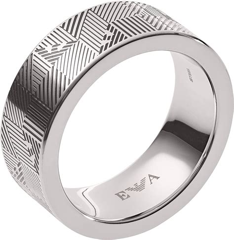 Emporio Armani Men Stainless Steel Ring Egs2508040 11 Uk