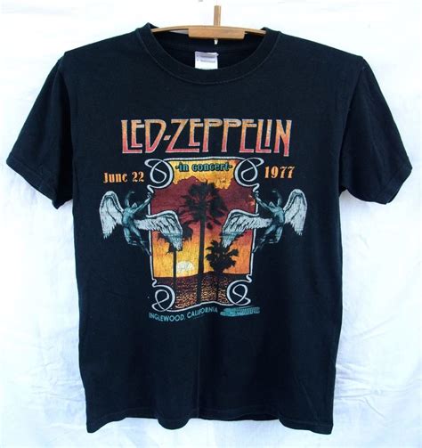 Led Zeppelin Concert 1977 California T Shirt Rare Vintage Original