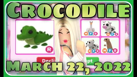 What People Trade For Crocodile March 2022 Adoptme Trading Youtube
