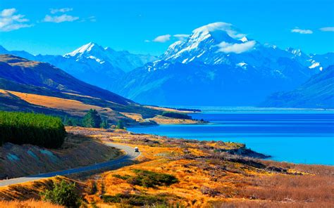 Lake Pukaki New Zealand Desktop Wallpaper Hd New Zealand Pc Wallpaper