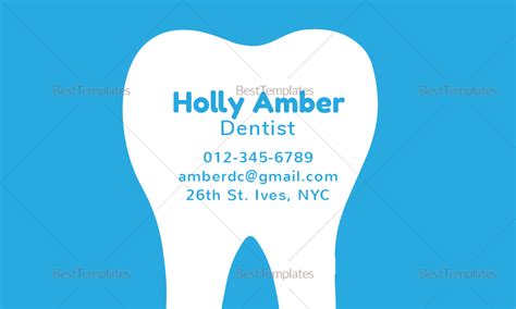 Dental Business Card Design Template In Psd Word Publisher