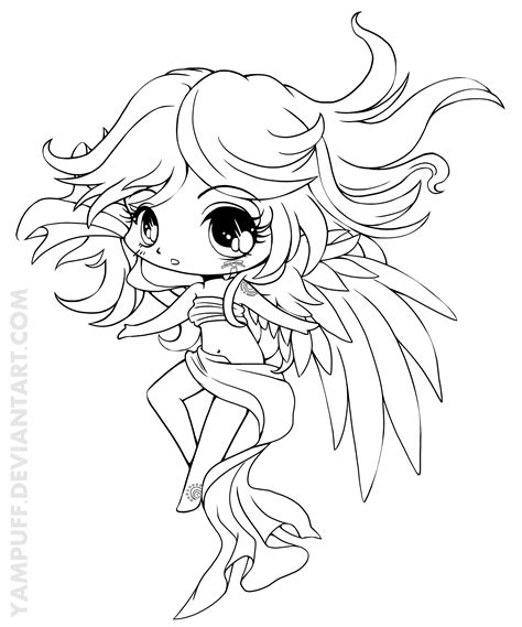 Pin By Tabetha Kaufhold On Yampuff Deviant Art Chibi Coloring Pages