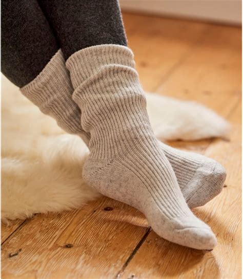Dove Grey Womens Cashmere And Merino Socks Woolovers Us