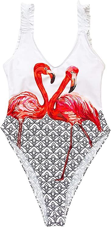 Amazon Com Flamingo Swimsuit Girls One Piece Girls Bathing Suits T T