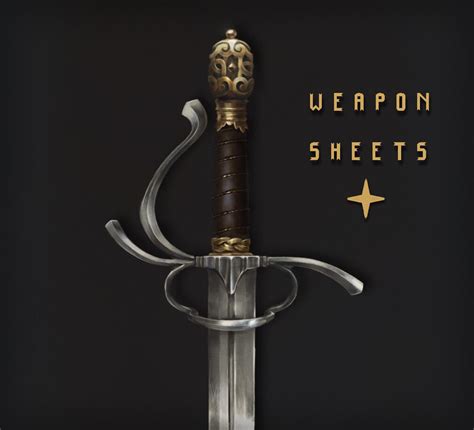 Artstation Weapon Sheets