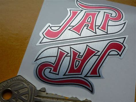 Jap Thick Brushed Foil Shaped Stickers 3 Pair