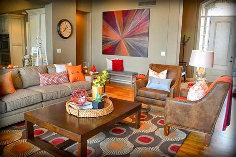 40 Orange Living Room Ideas Photos